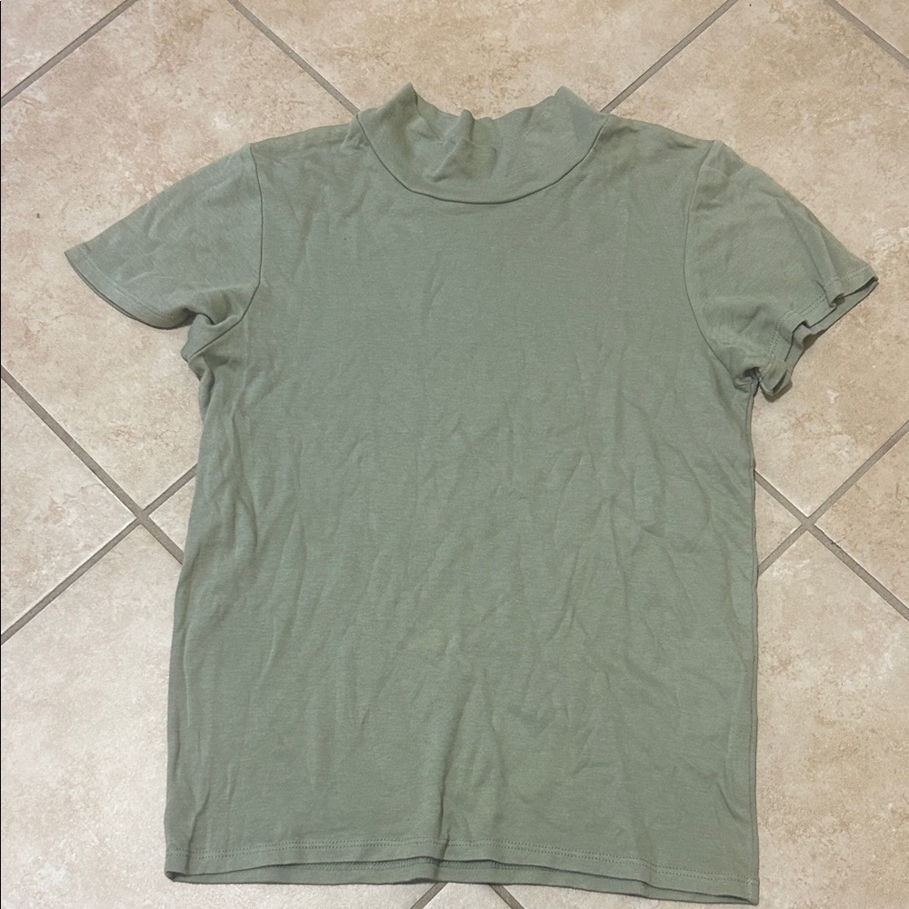 Enza Costa mockneck short sleeve tshirt